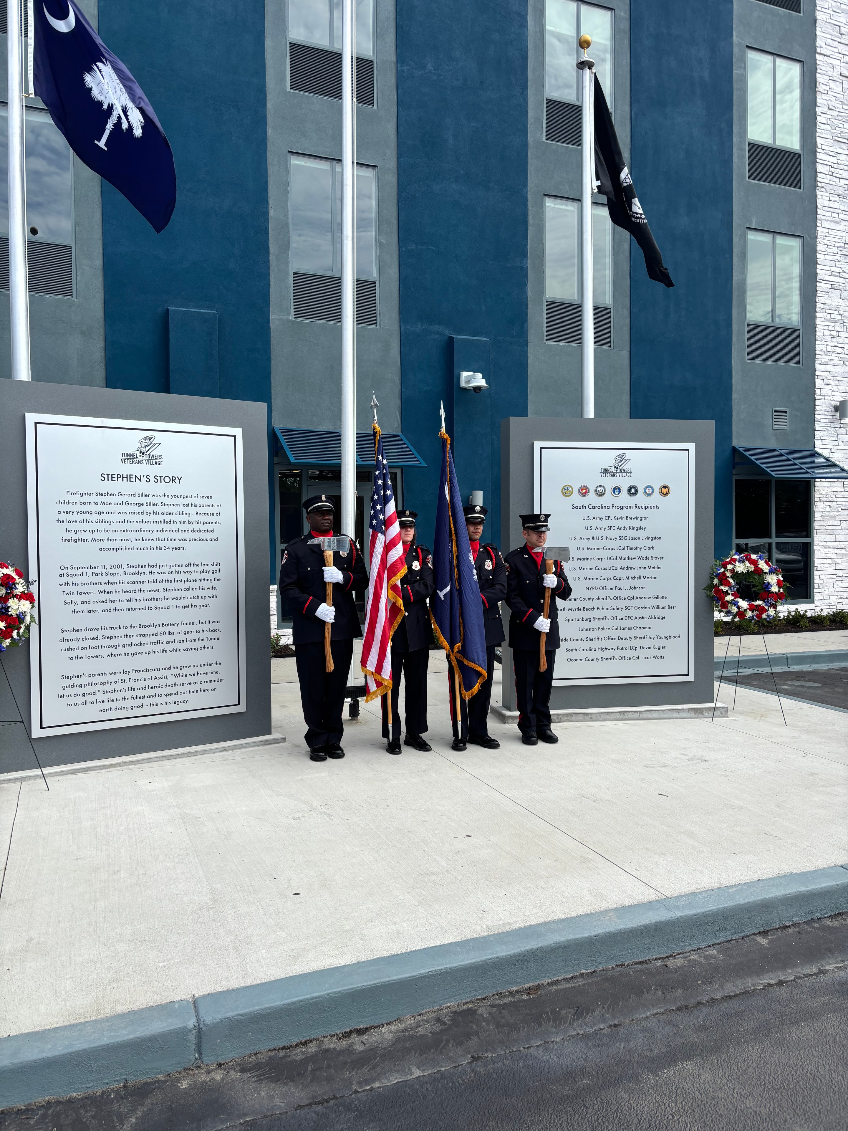 Dedication ceremony at Tunnel to Towers Veterans Village, North Charleston SC